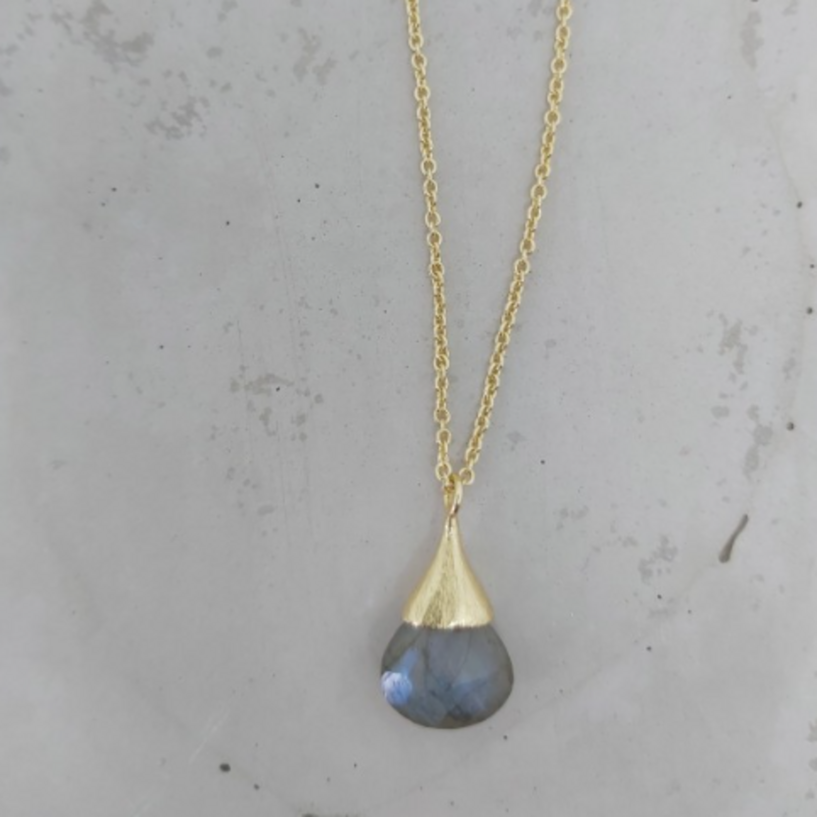 Collier Goutte Poétique Labradorite