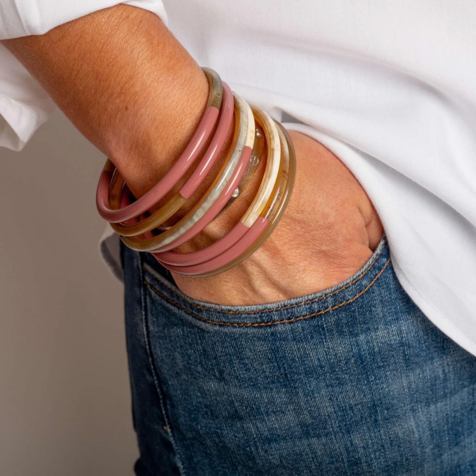 Jonc fin JOE Bois de Rose