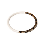 Jonc fin JOE Léopard & Blanc