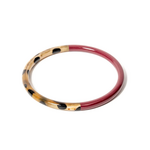 Jonc fin JOE Léopard & Lie de Vin