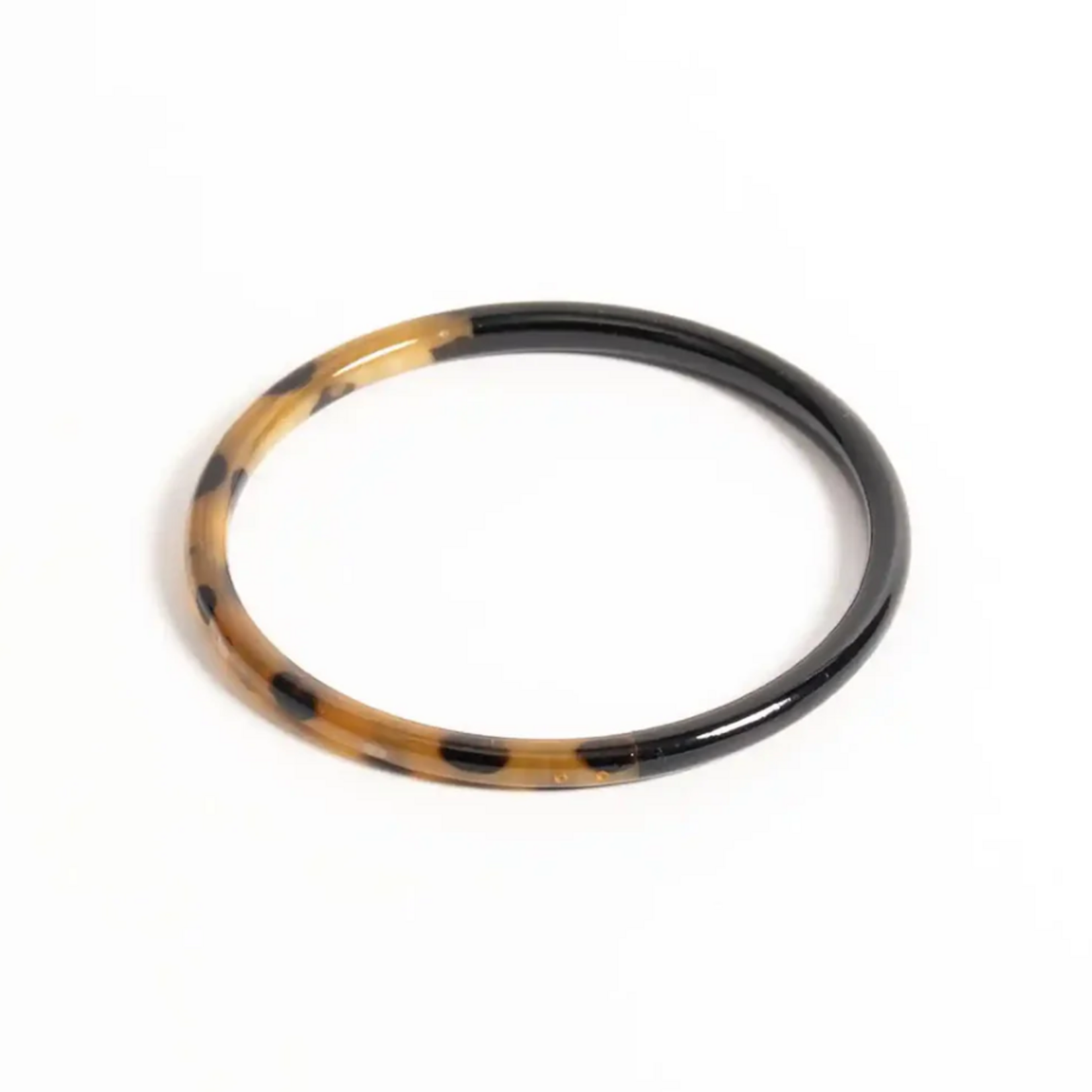 Jonc fin JOE Léopard & Noir