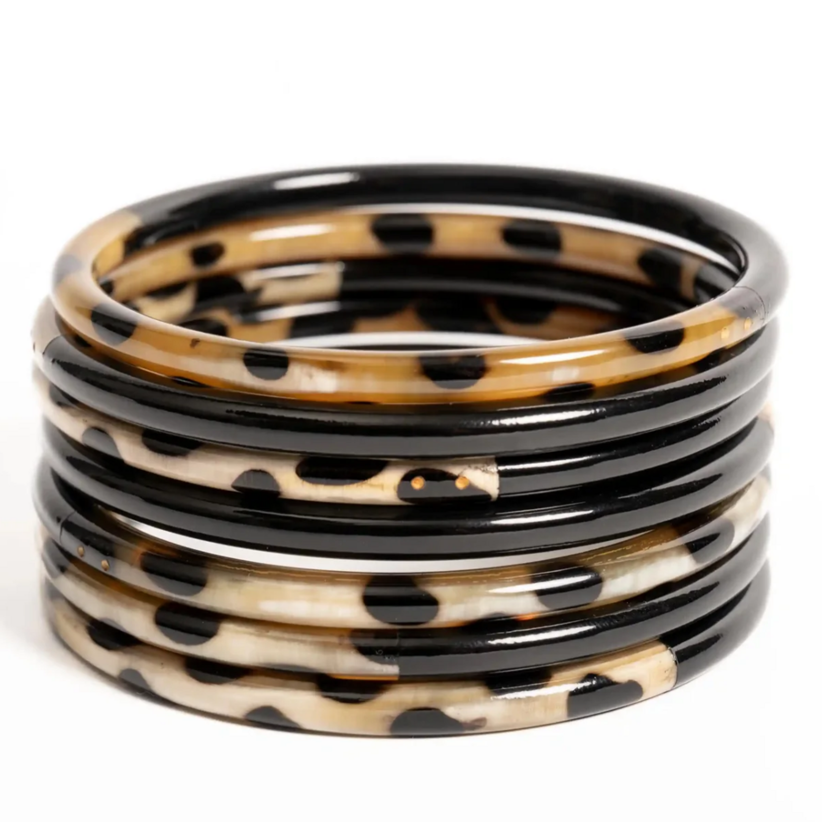 Jonc fin JOE Léopard & Noir