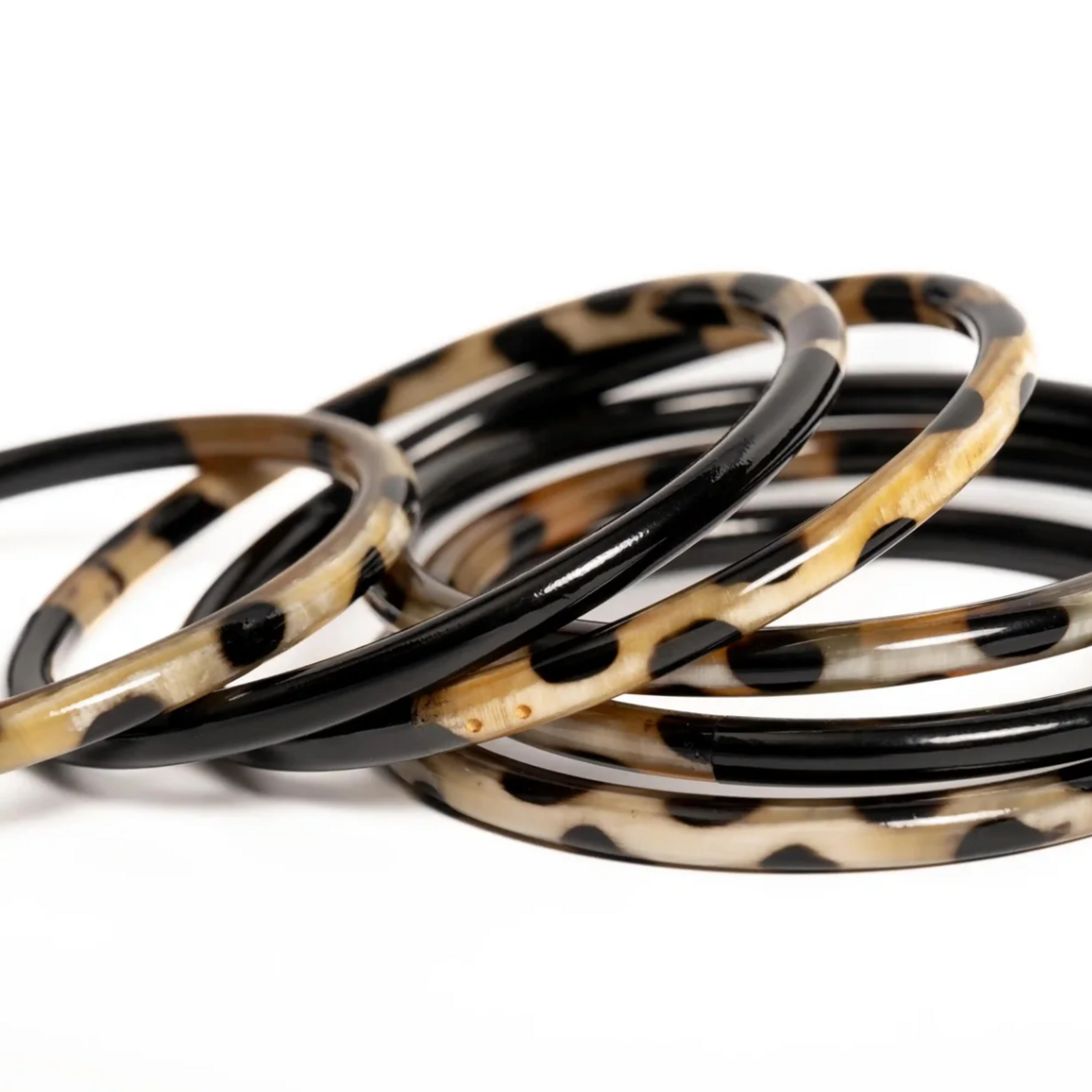 Jonc fin JOE Léopard & Noir