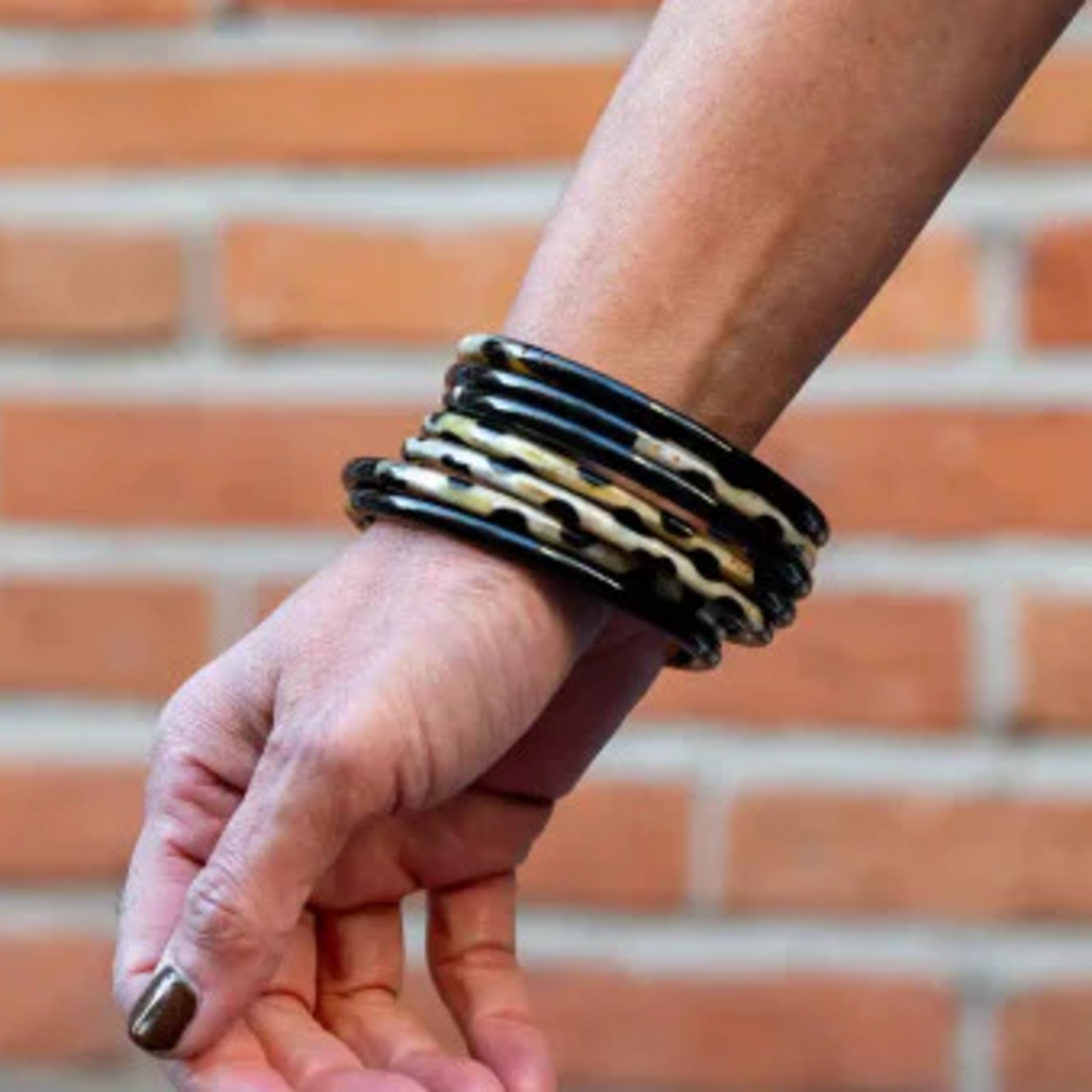 Jonc fin JOE Léopard & Noir