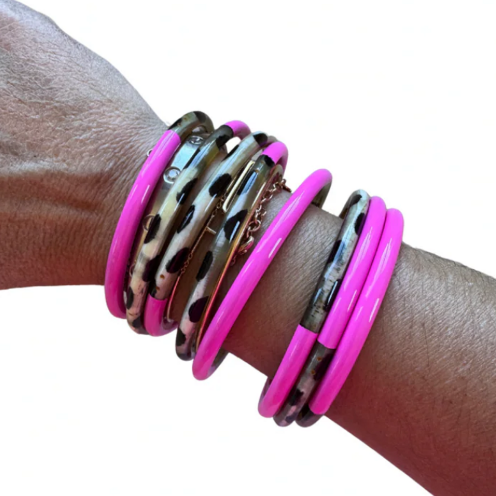 Jonc fin JOE Léopard & Rose