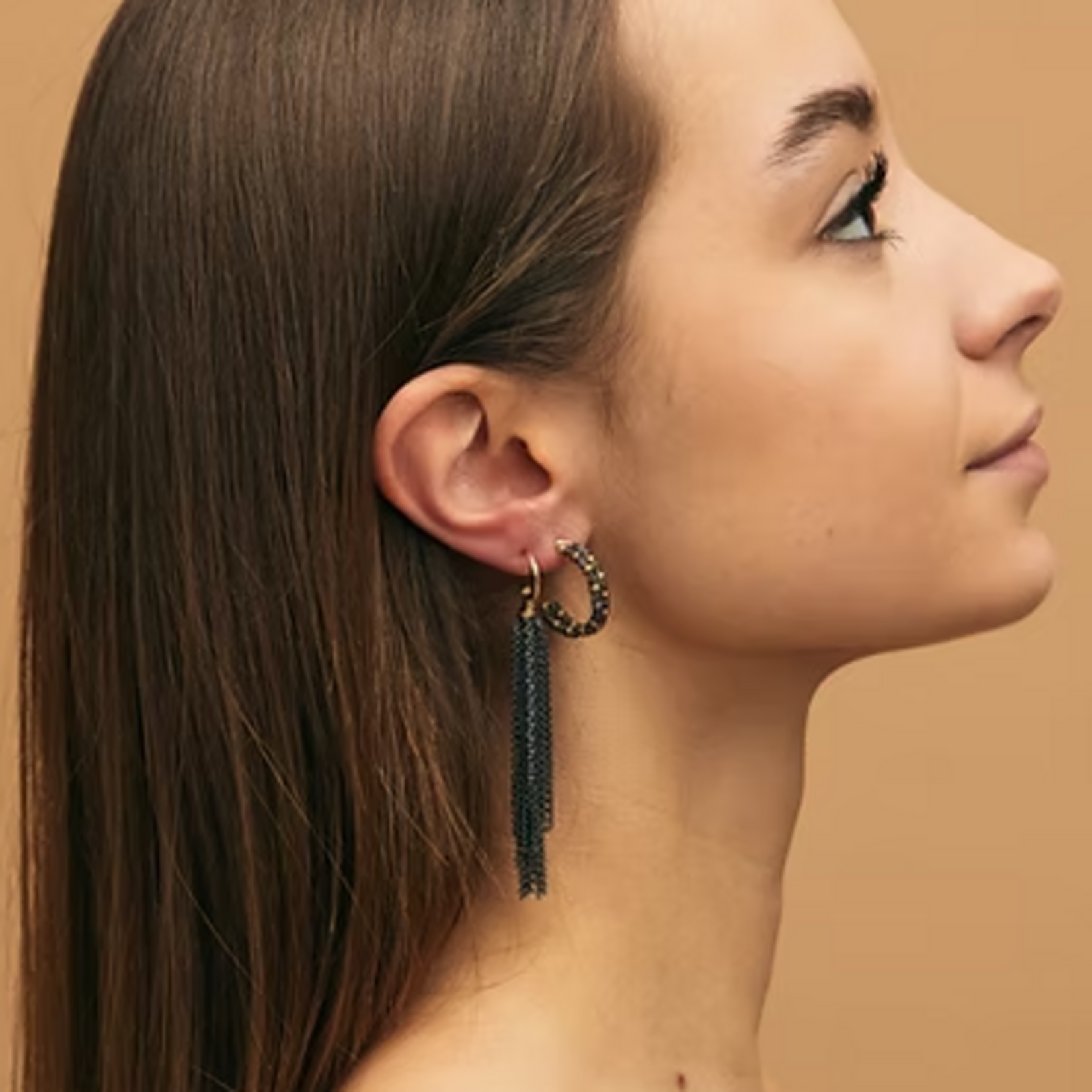 Boucles d'oreilles Black S