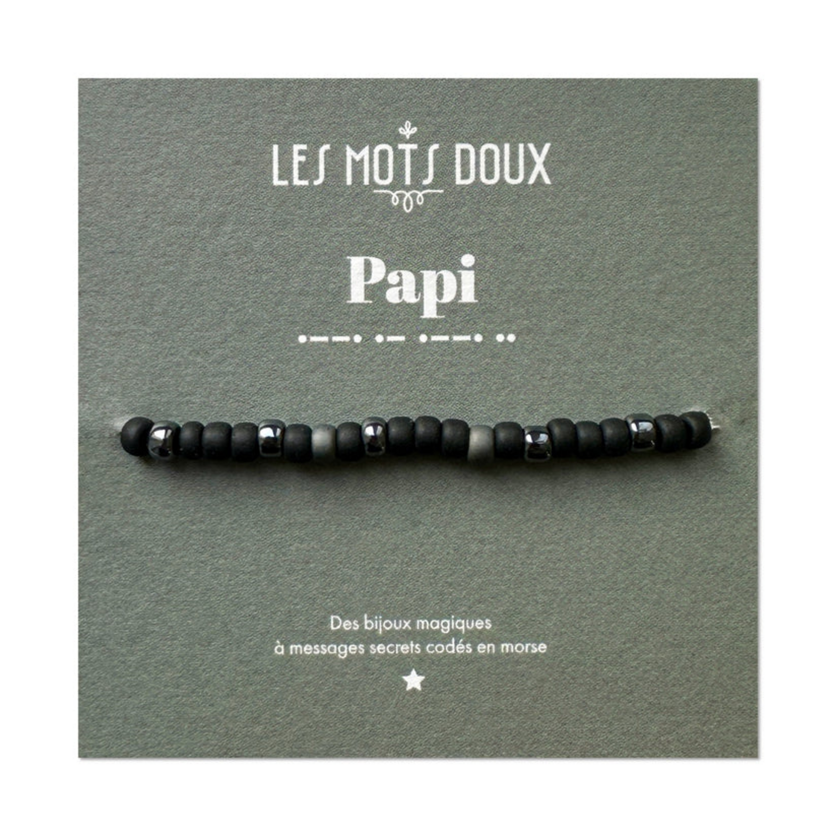 Bracelet Code Morse Messieurs : Papi