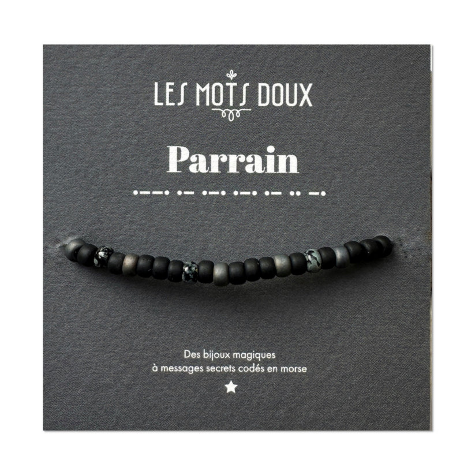 Bracelet Code Morse Messieurs : Parrain
