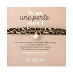 Bracelet Breloque Léopard - Tu es une perle rare