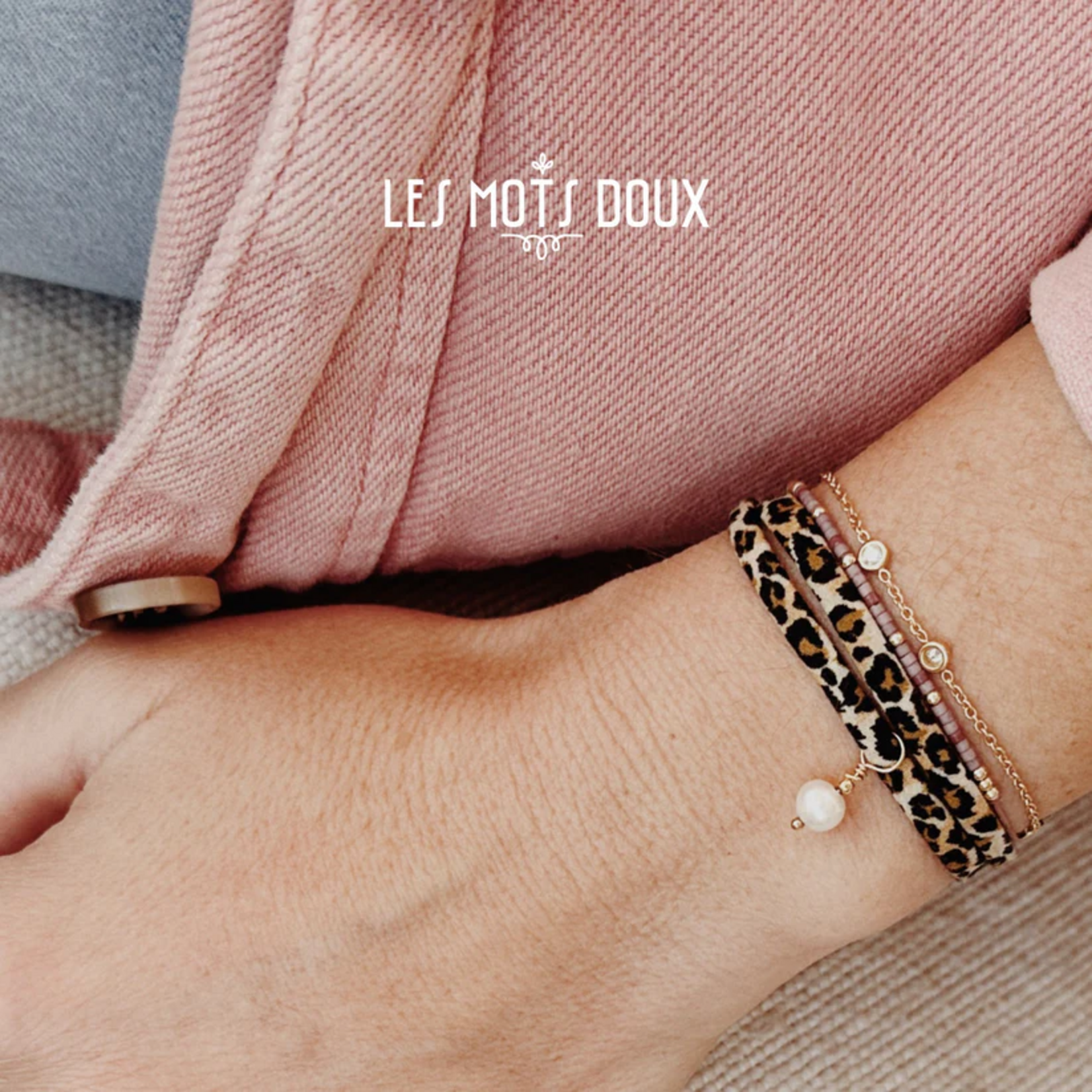 Bracelet Breloque Léopard - Tu es une perle rare