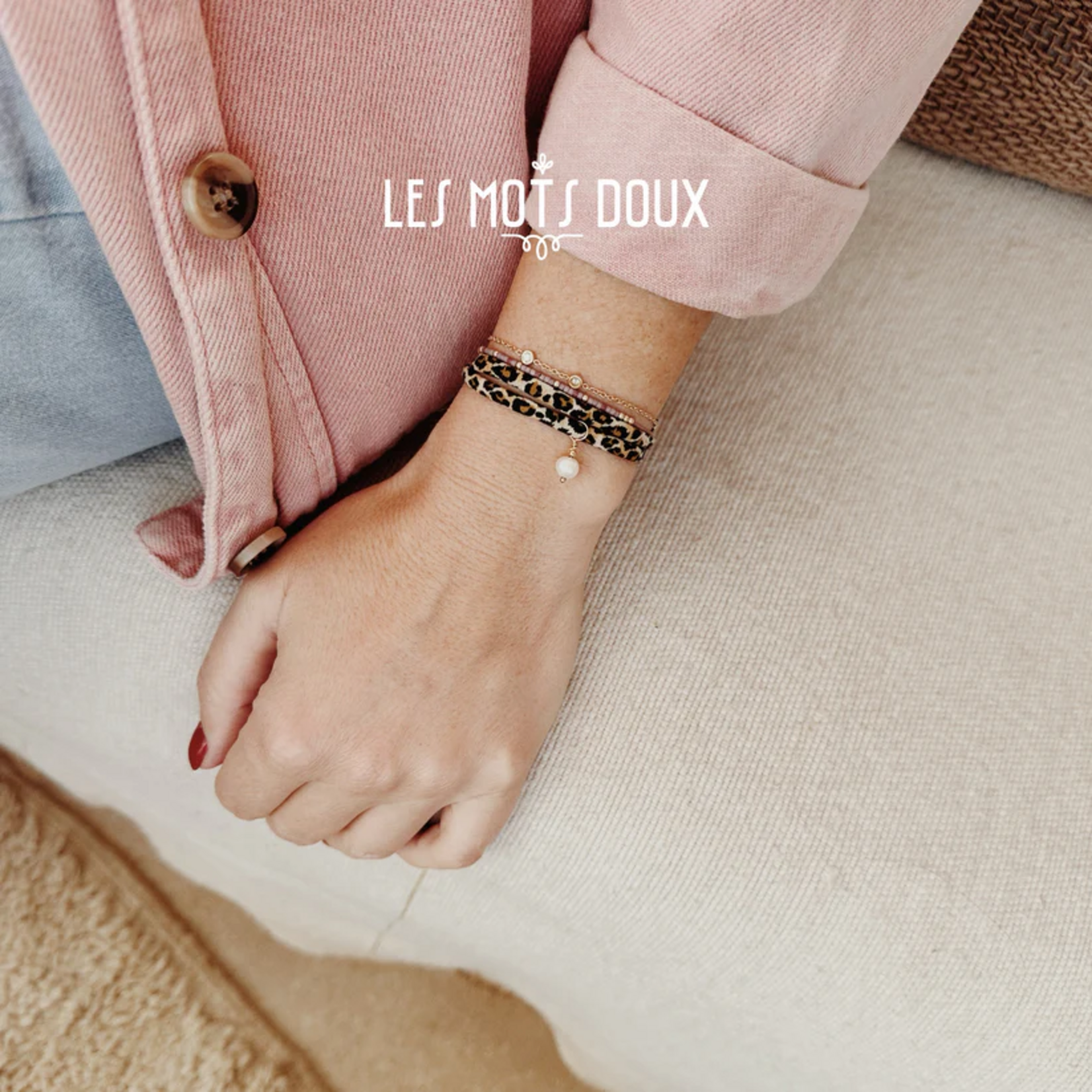 Bracelet Breloque Léopard - Tu es une perle rare