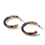 Créoles KATHLEEN Léopard & Noir (3 cm)