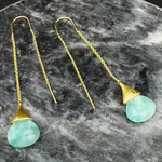 Boucles d'oreilles longues Goutte Poétique Amazonite