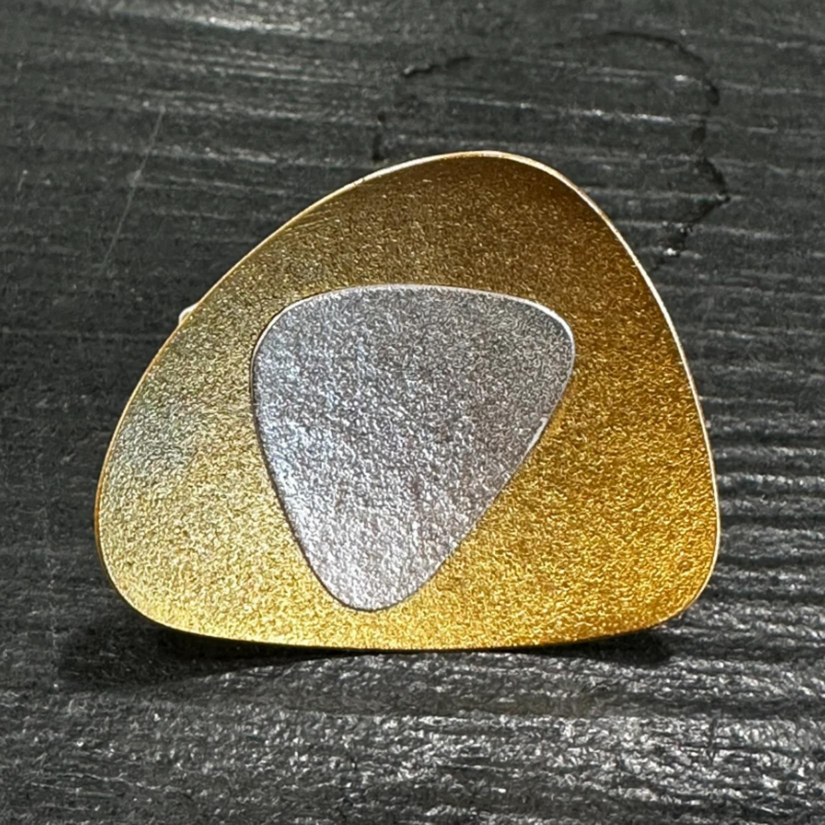 Bague Triangle - Or et Argent