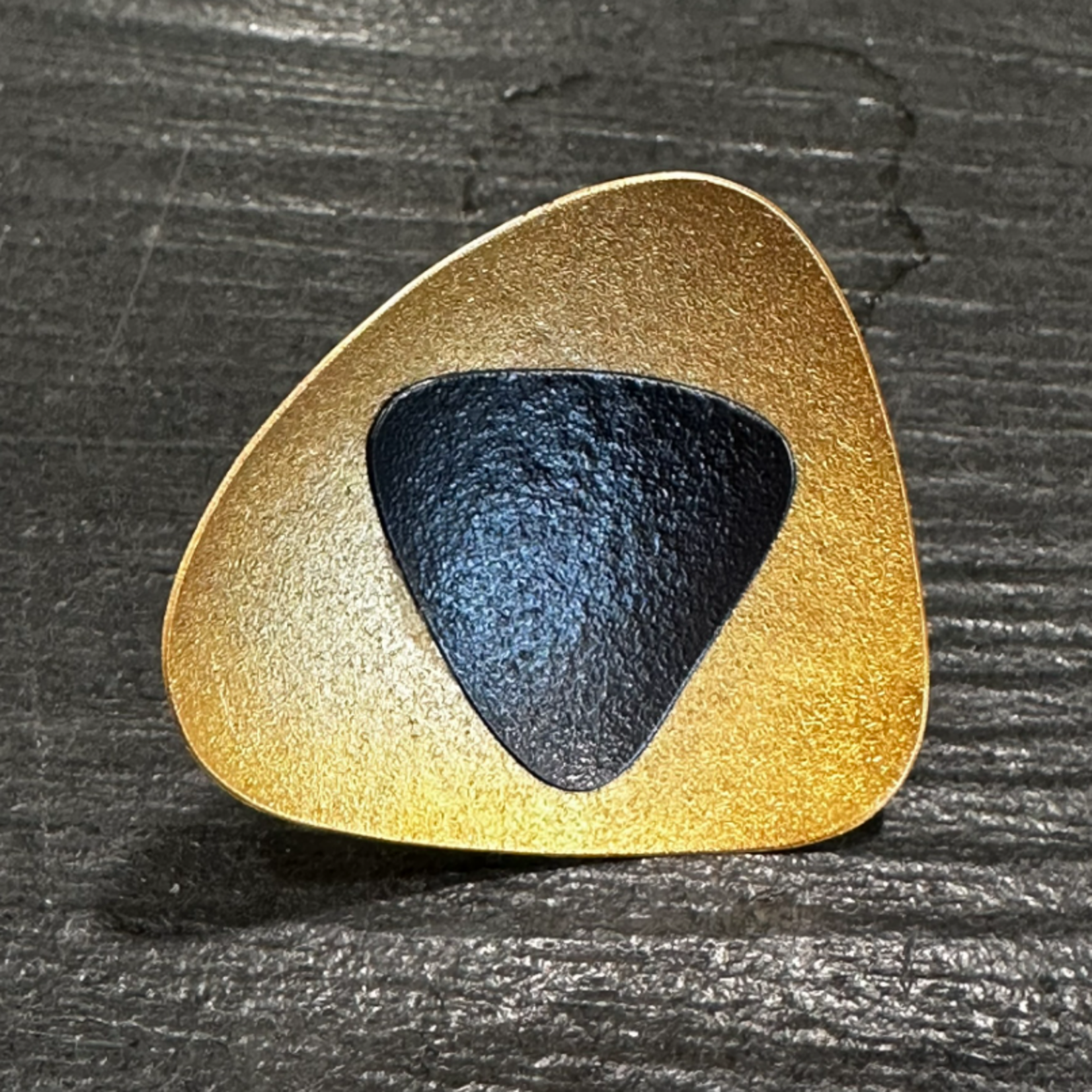 Bague Triangle - Or et Noir