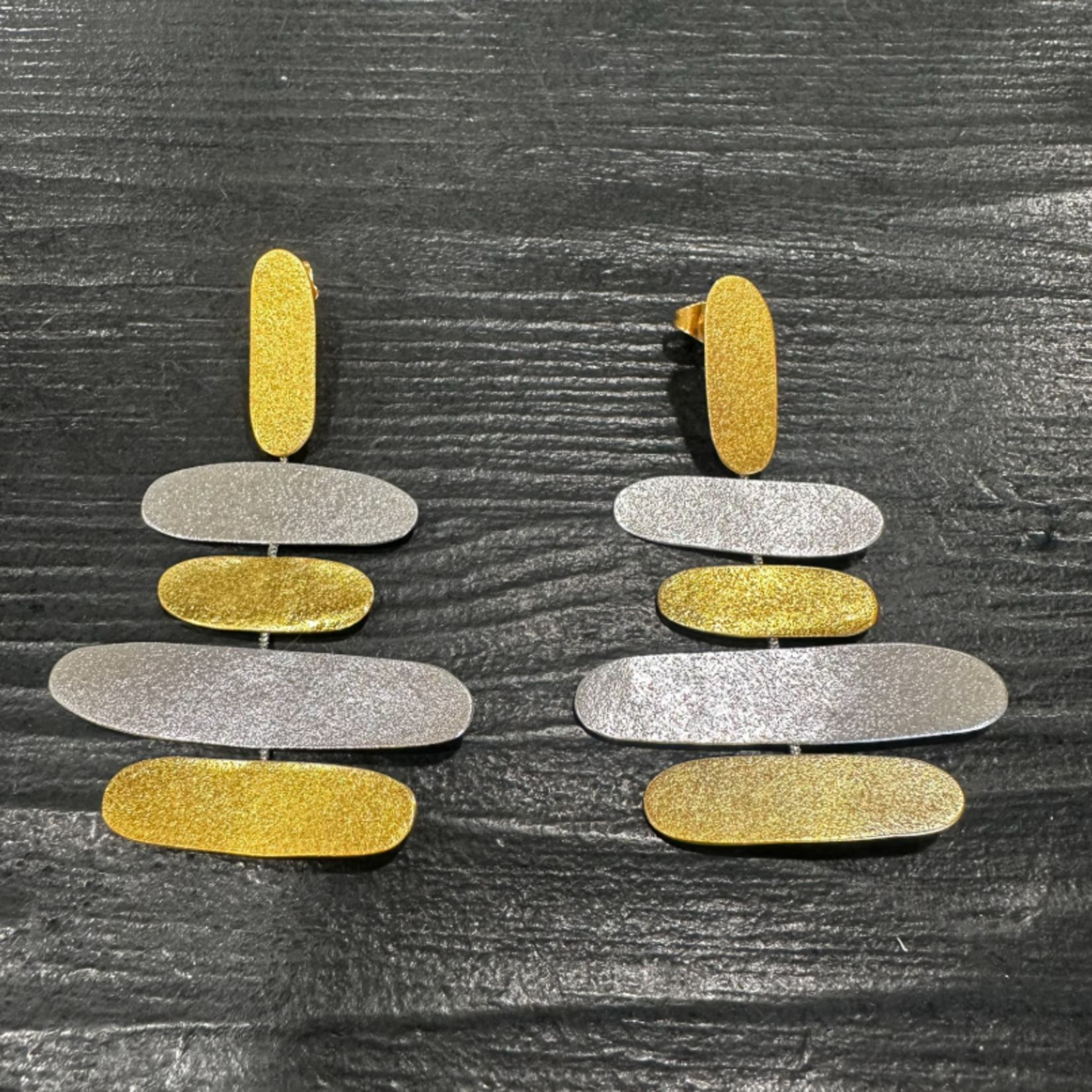 Boucles d'oreillles Trait - Or et Argent