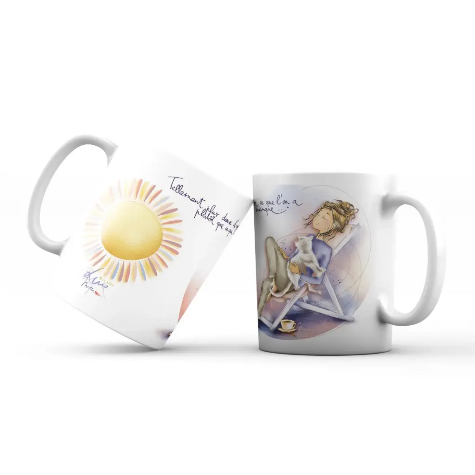 Tasse "Tellement plus doux d'apprécier ce que l'on a"