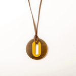 Pendentif ALICE Corne Jaune