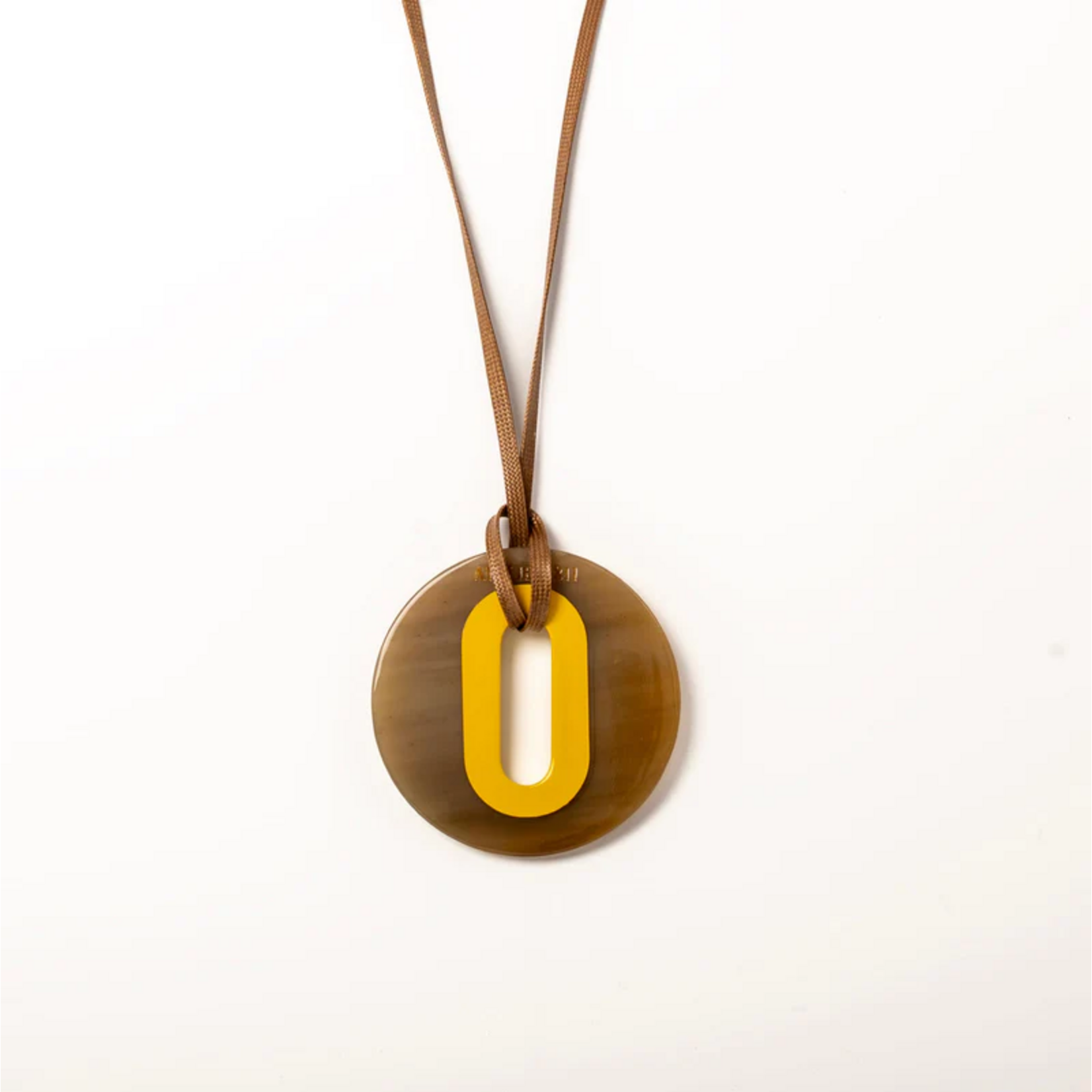 Pendentif ALICE Corne Jaune
