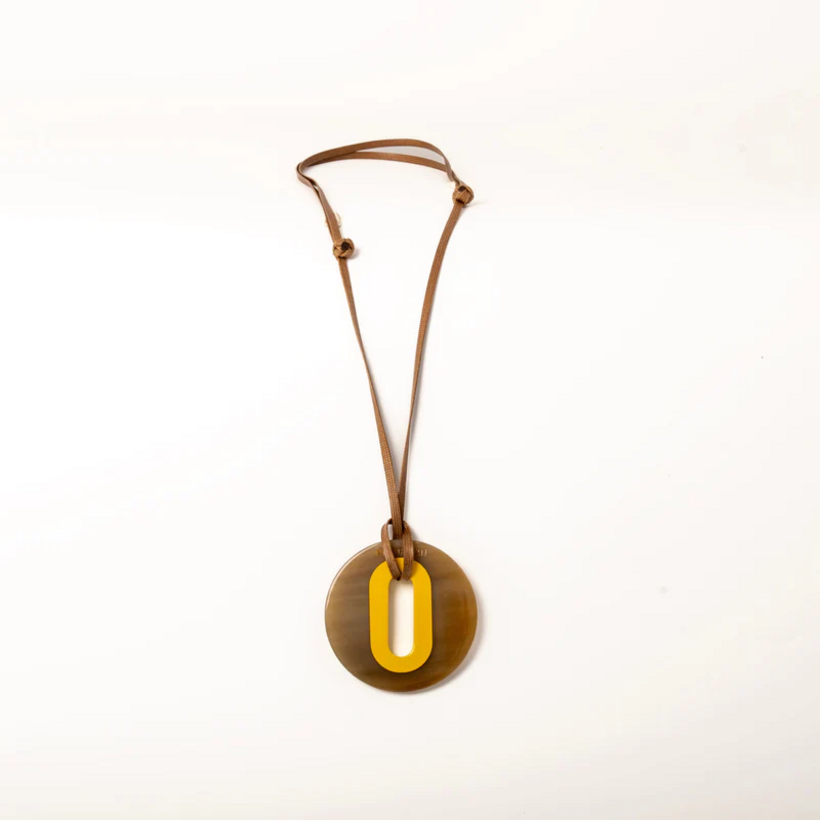 Pendentif ALICE Corne Jaune