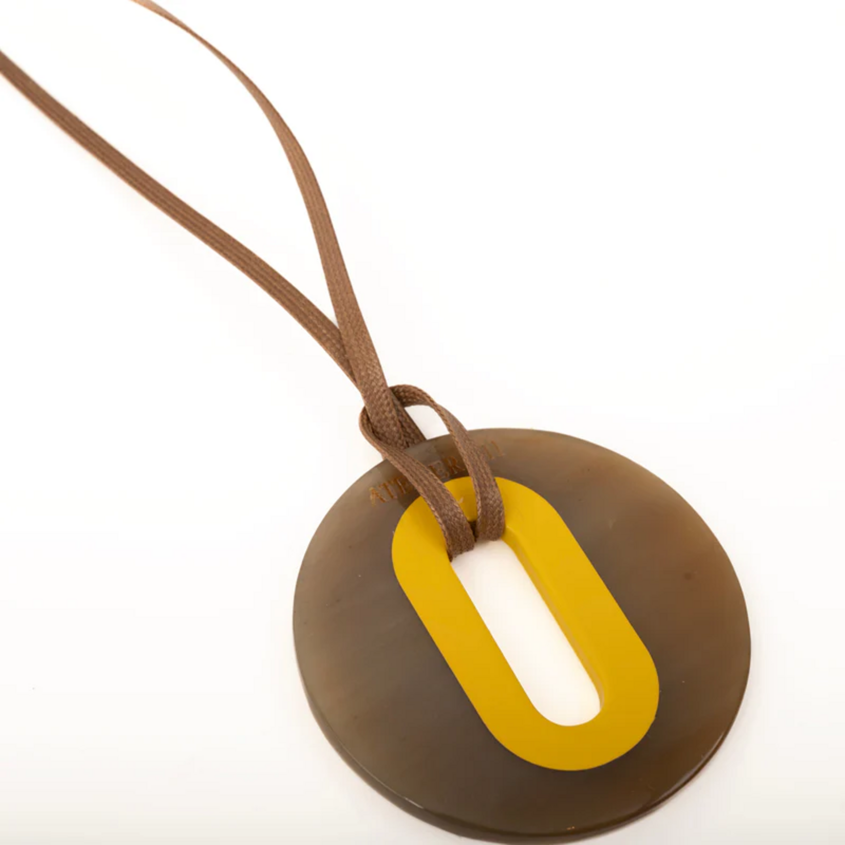 Pendentif ALICE Corne Jaune