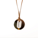 Pendentif ALICE Corne Brun Blanc