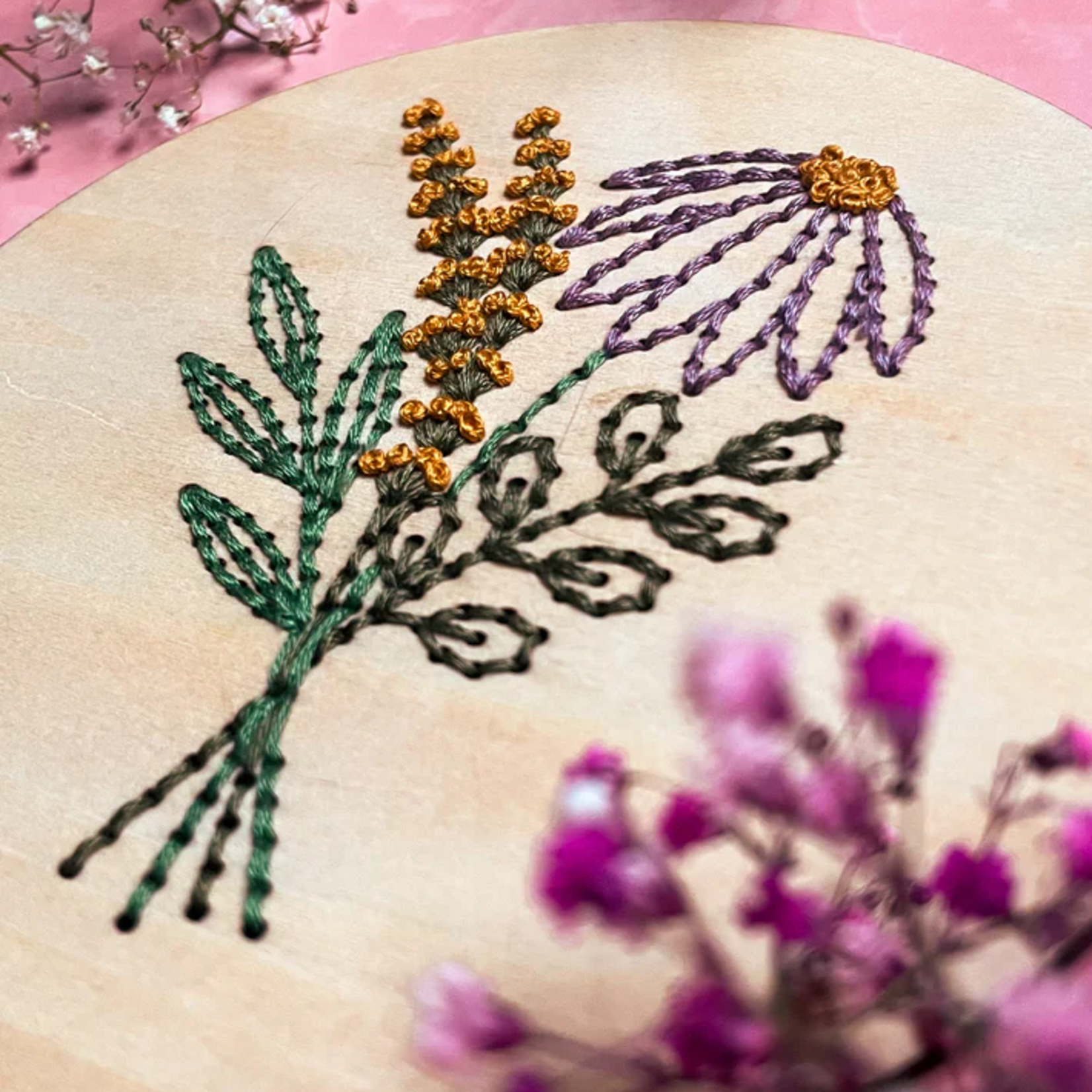 Kit de broderie - Bouquet Printanier