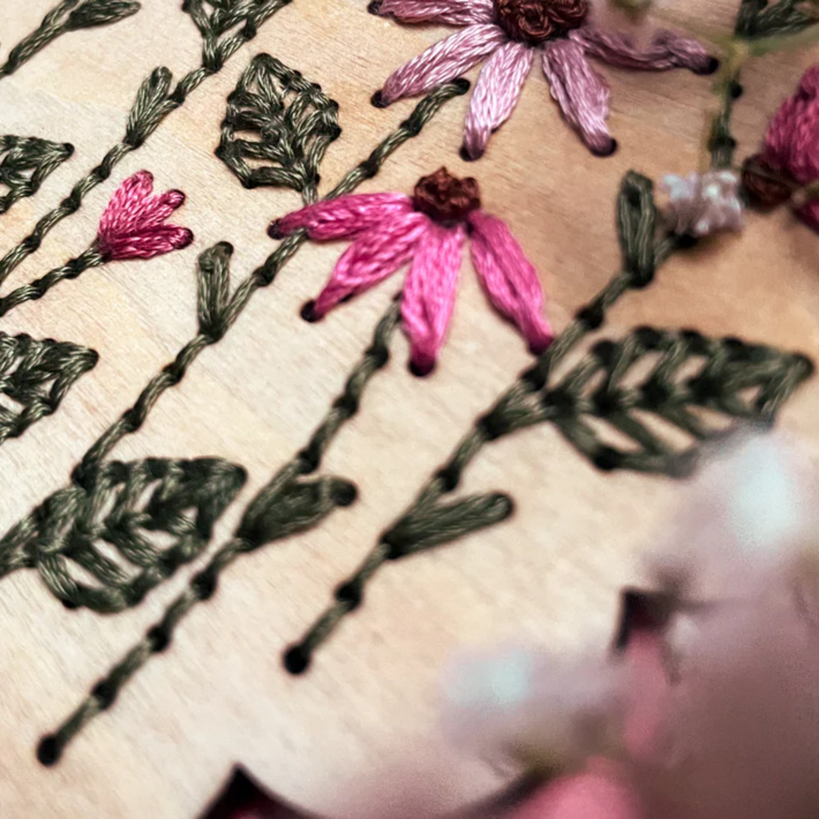 Kit de broderie - Fleurs Roses