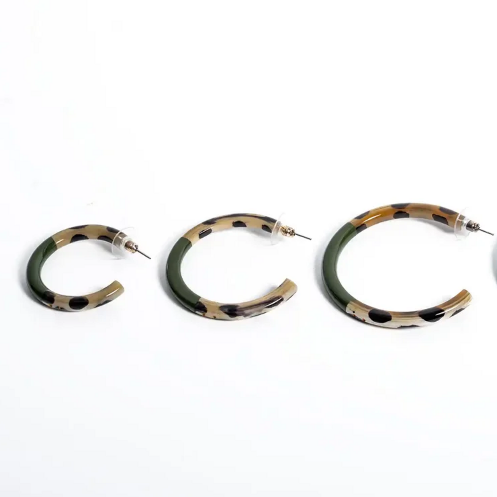 Copy of Créoles KATHLEEN Léopard & Doré (4 cm)