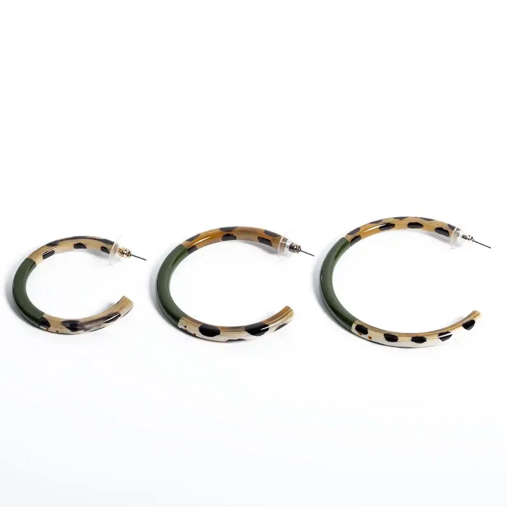 Copy of Créoles KATHLEEN Léopard & Doré (5 cm)