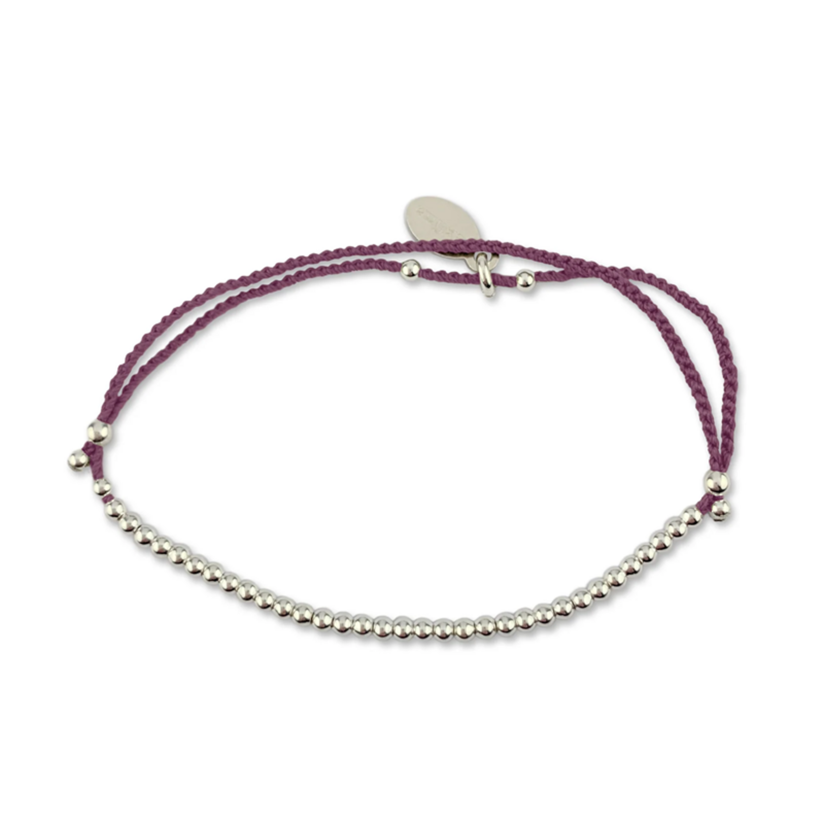 Bracelet Lily perles - Vieux rose foncé