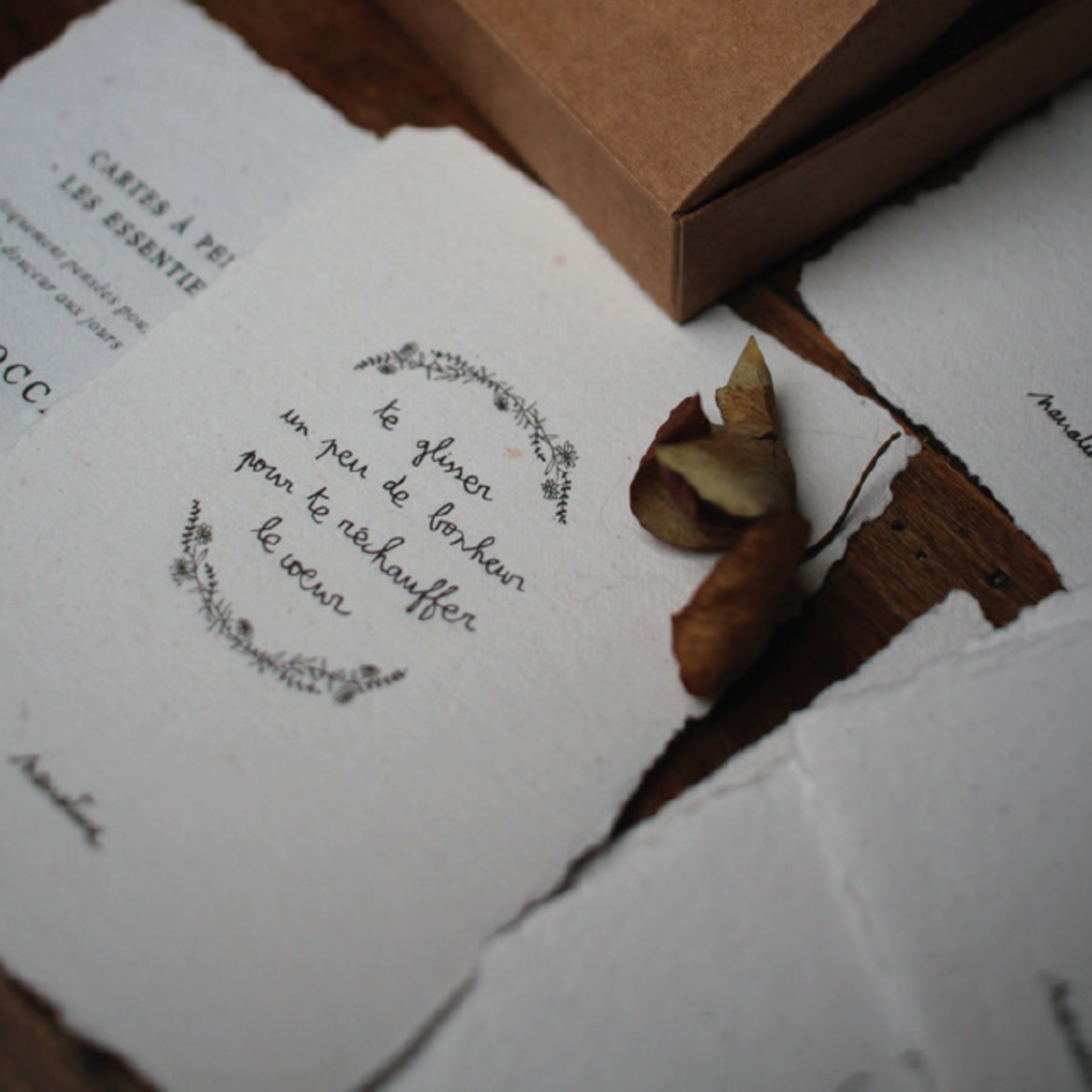 Coffret Accueillir la vie - 10 cartes artisanales poétiques