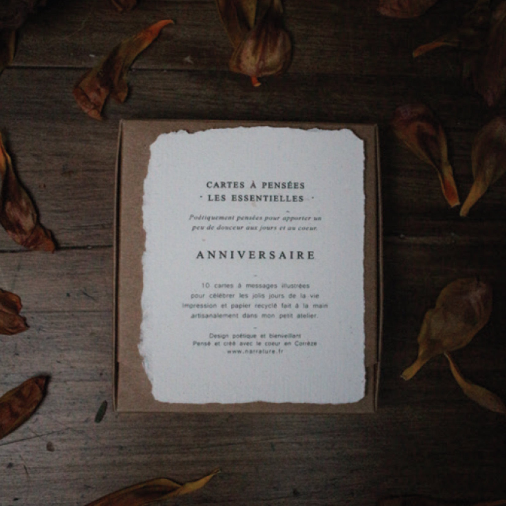 Coffret Anniversaire - 10 cartes artisanales poétiques