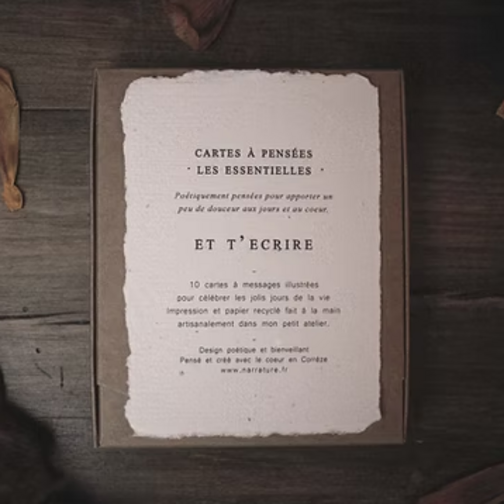 Coffret Et t'écrire - 10 cartes artisanales poétiques