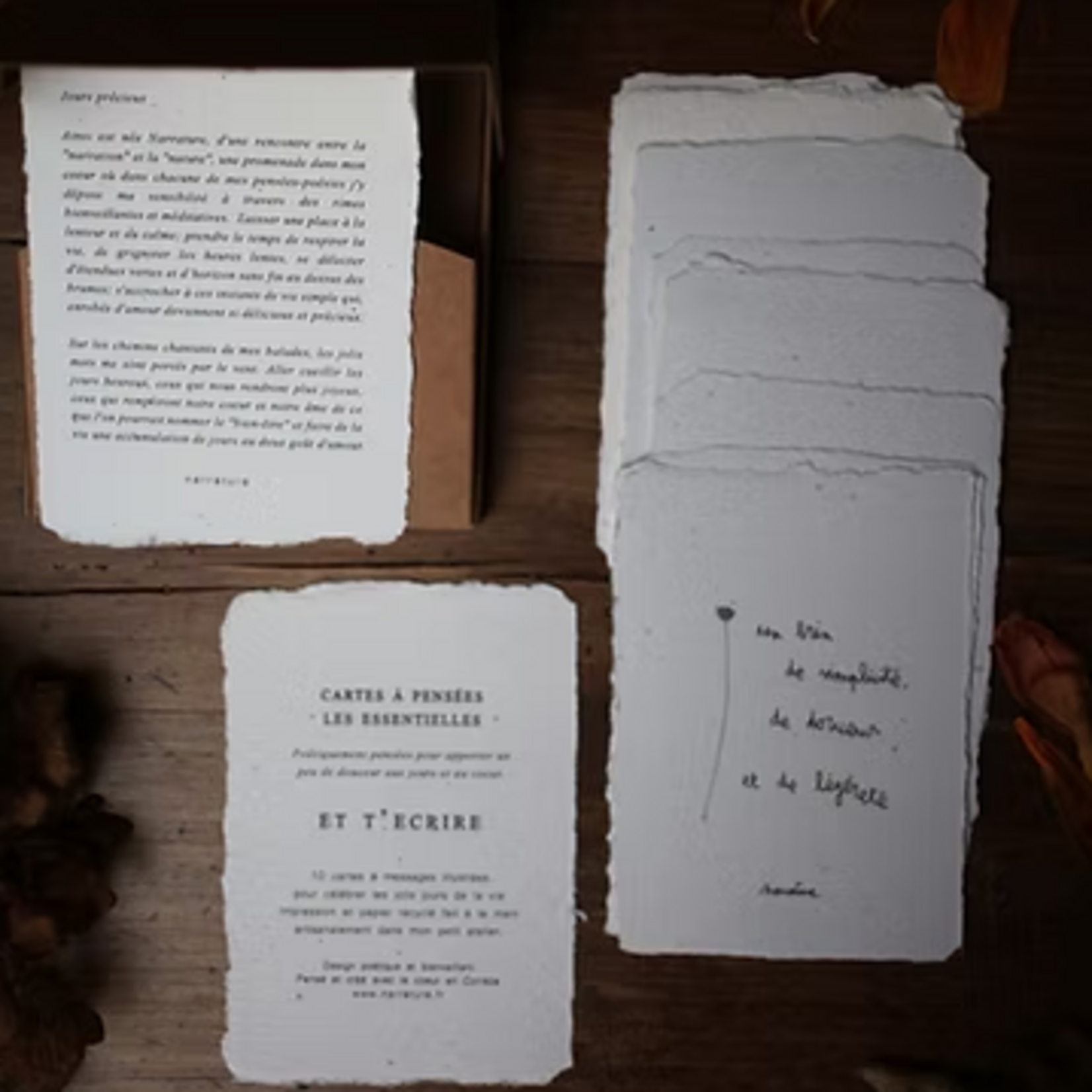 Coffret Et t'écrire - 10 cartes artisanales poétiques