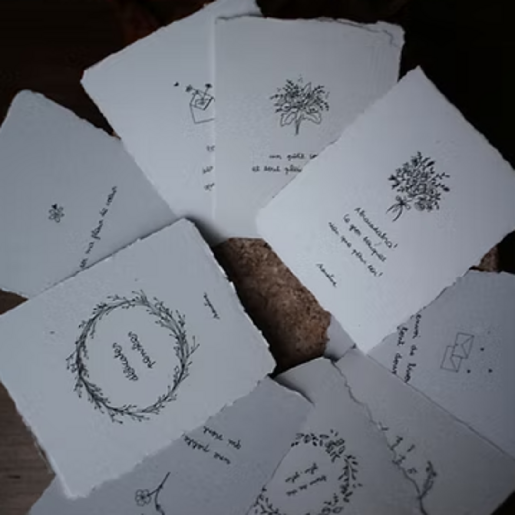 Copy of Coffret Et t'écrire - 10 cartes artisanales poétiques
