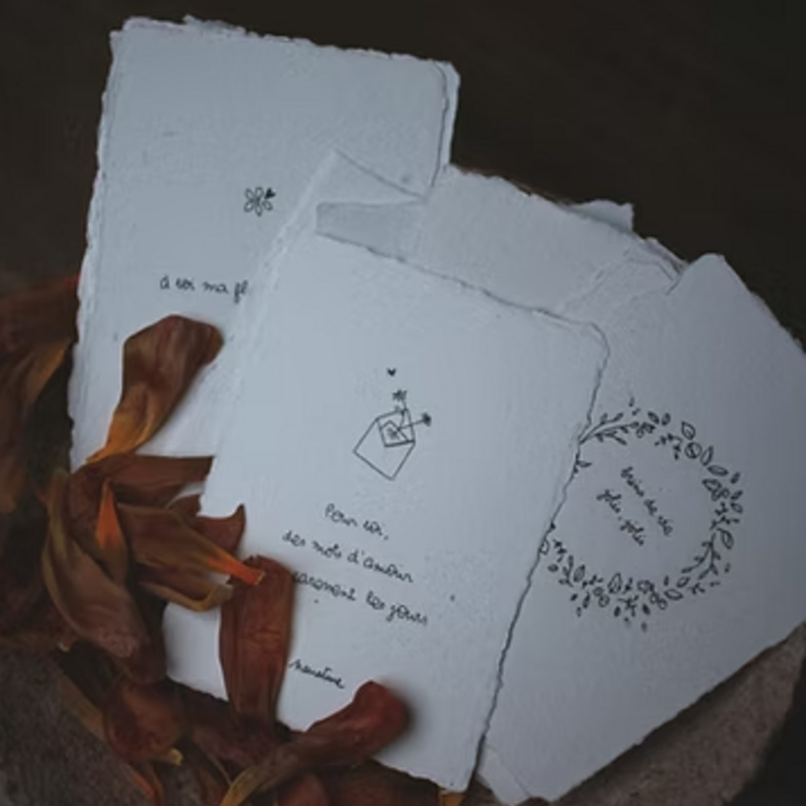 Copy of Coffret Et t'écrire - 10 cartes artisanales poétiques