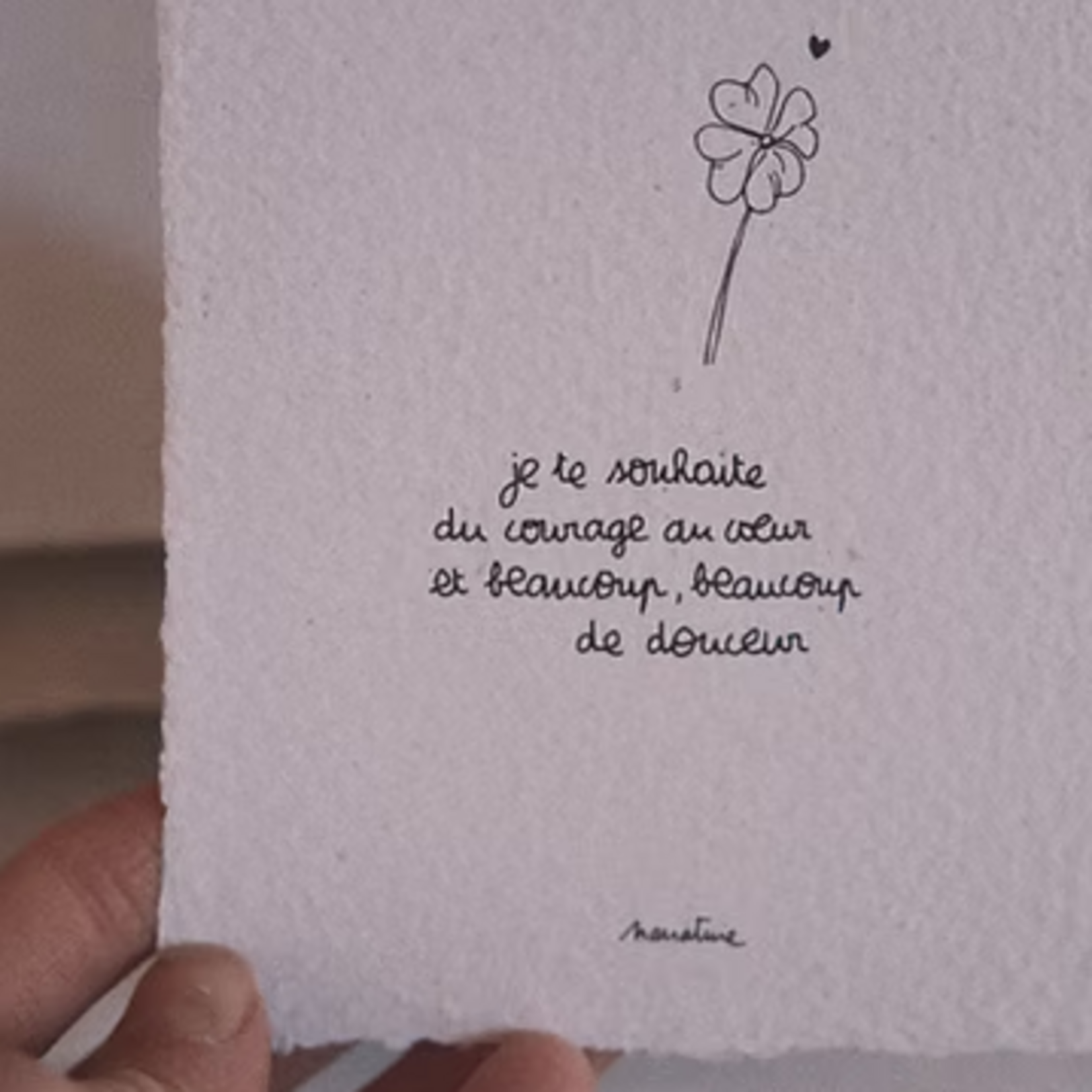 Carte "Du Courage au Coeur"