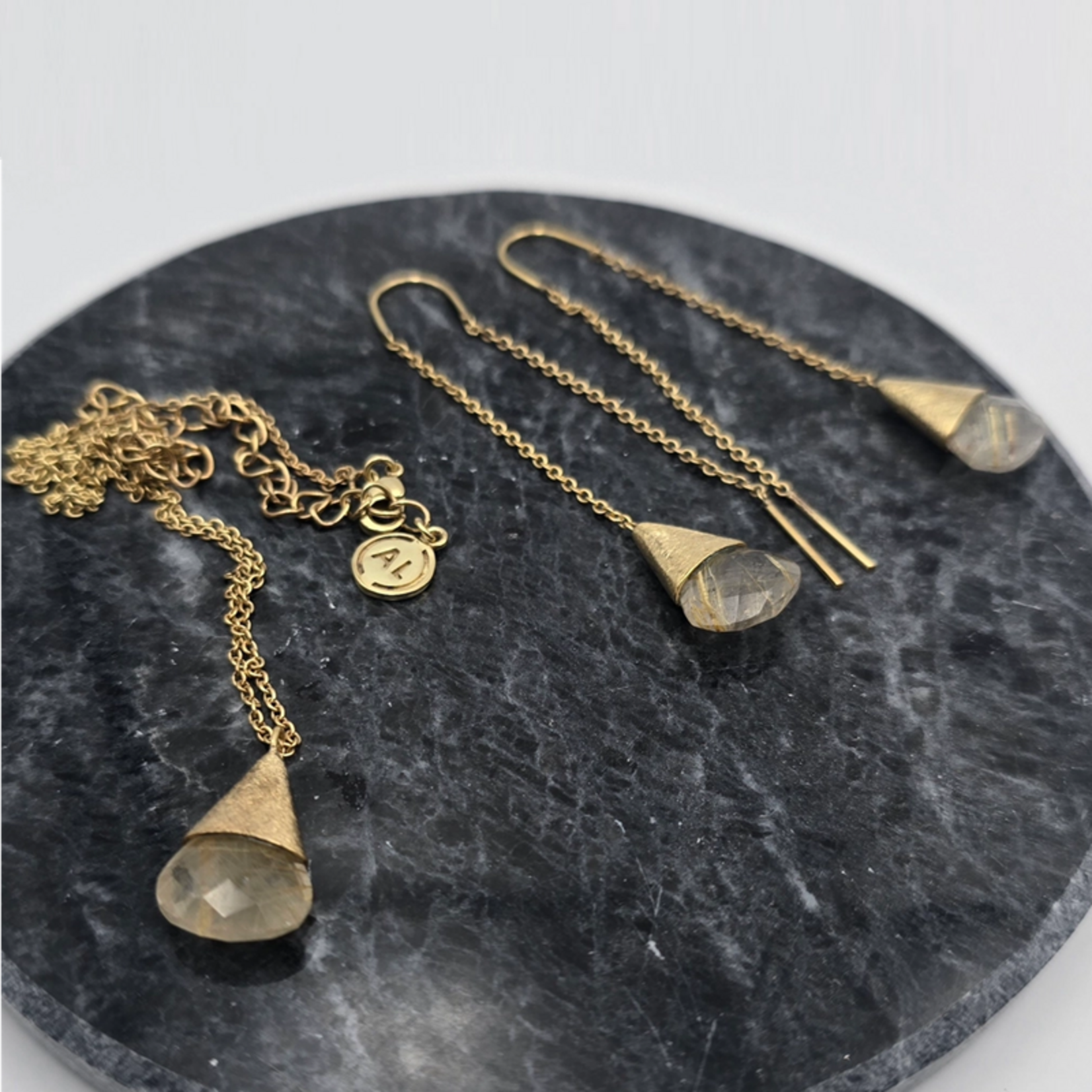 Collier Goutte Poétique Rutile Onyx
