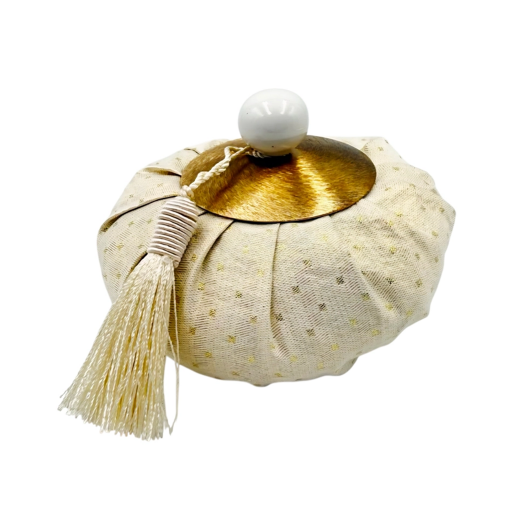 Aumônière parfumée ORS Beige à pois (Poudre de Riz)