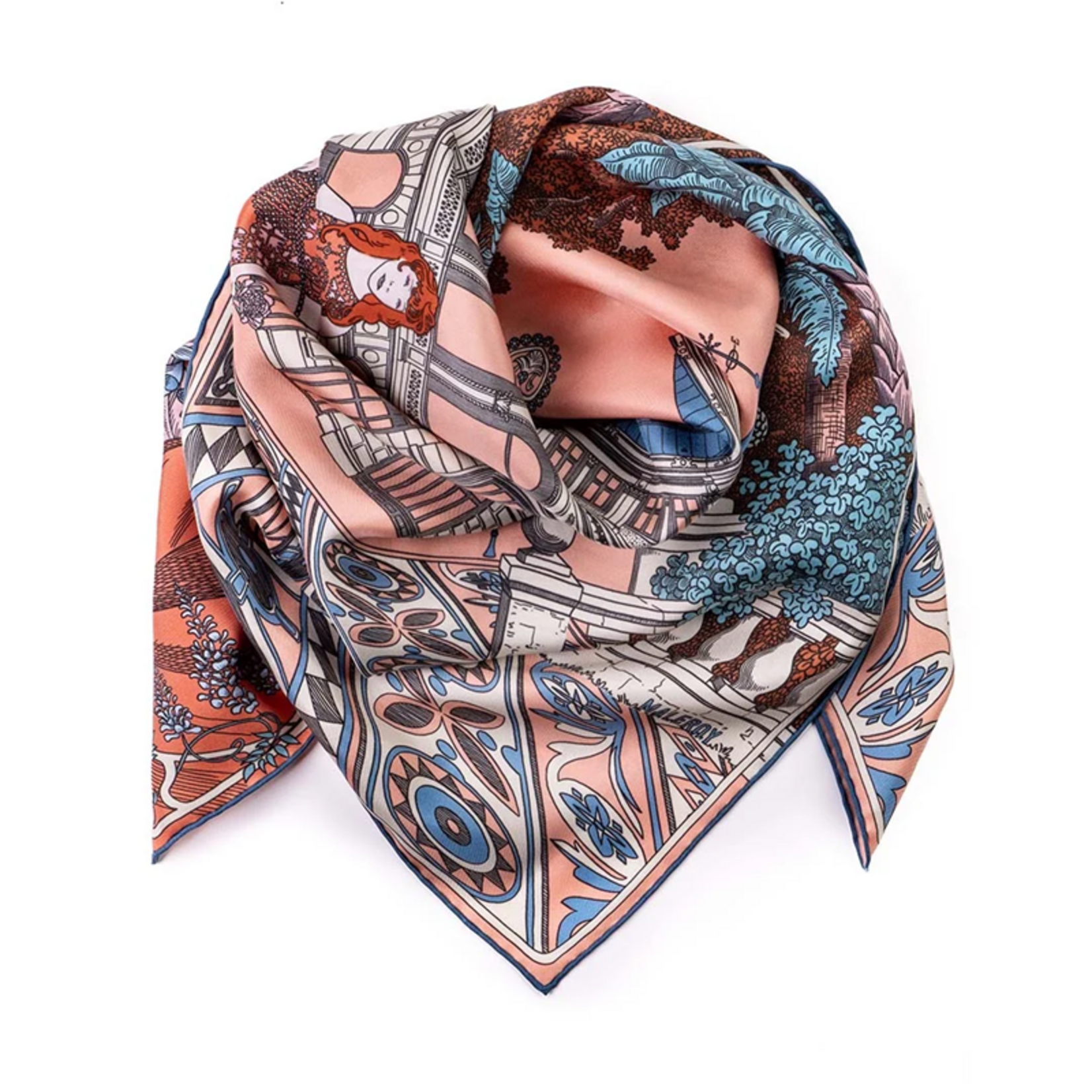 Carré de soie 90 - Sarah Bernhardt – Orange