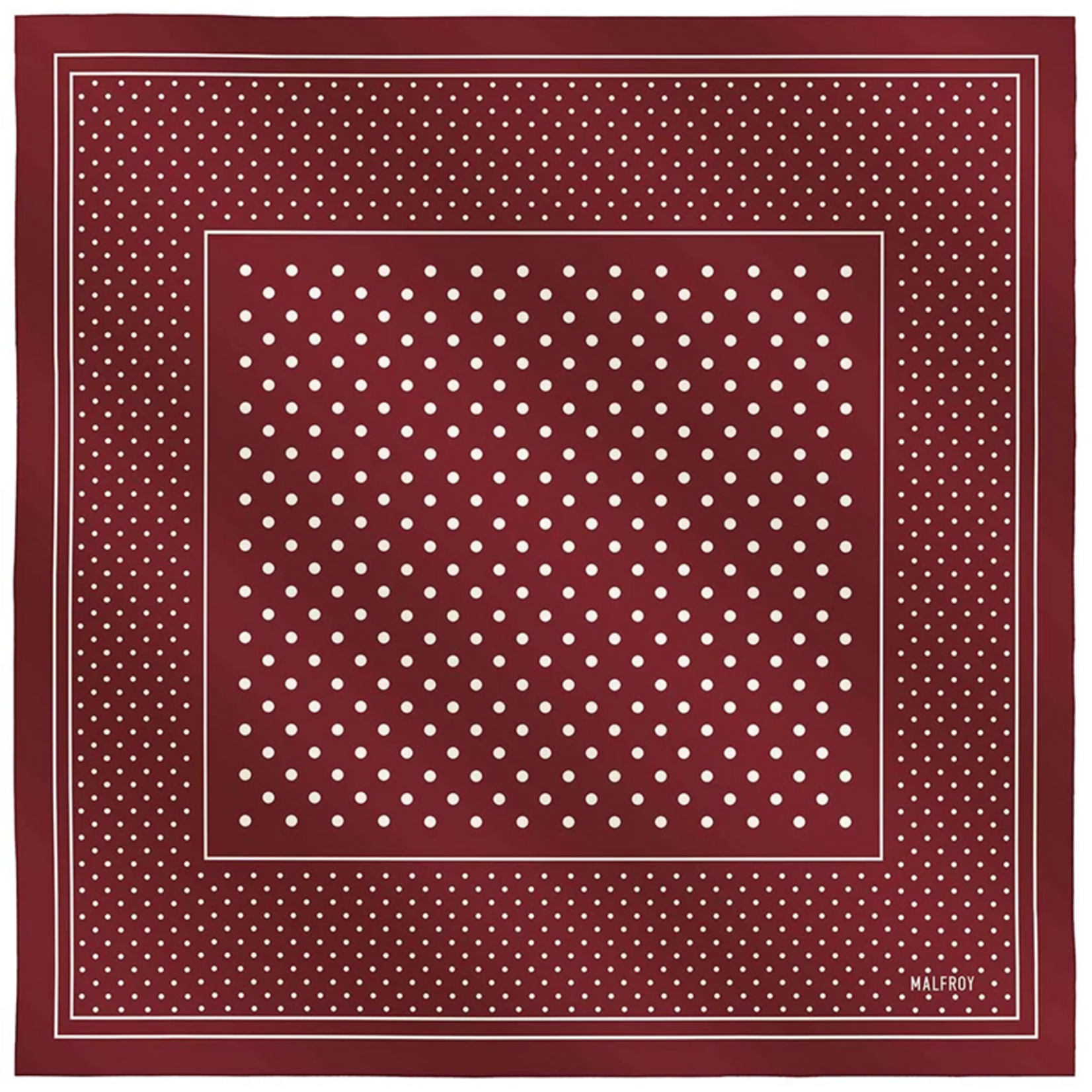 Carré de soie 67 - Pois – Rouge