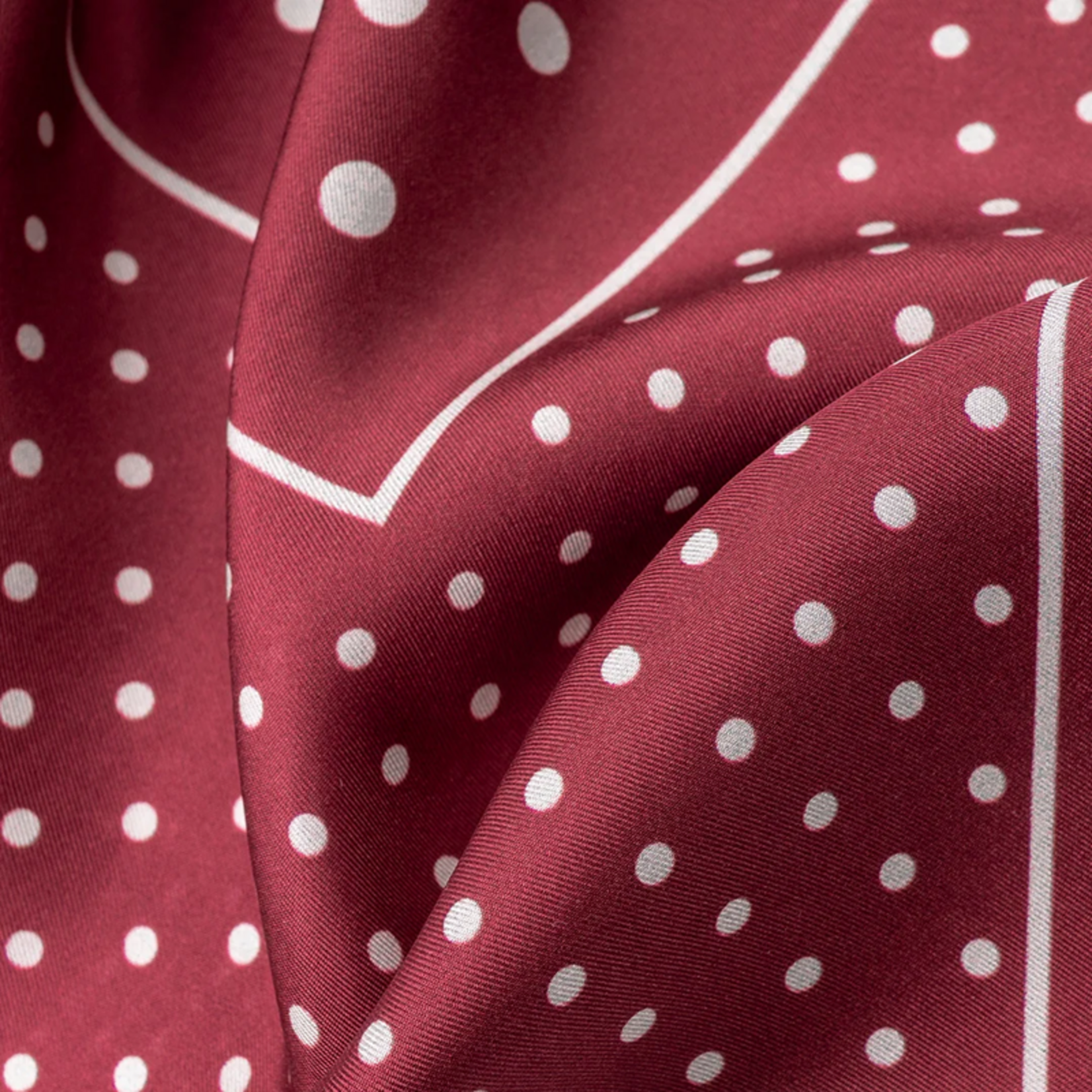 Carré de soie 67 - Pois – Rouge