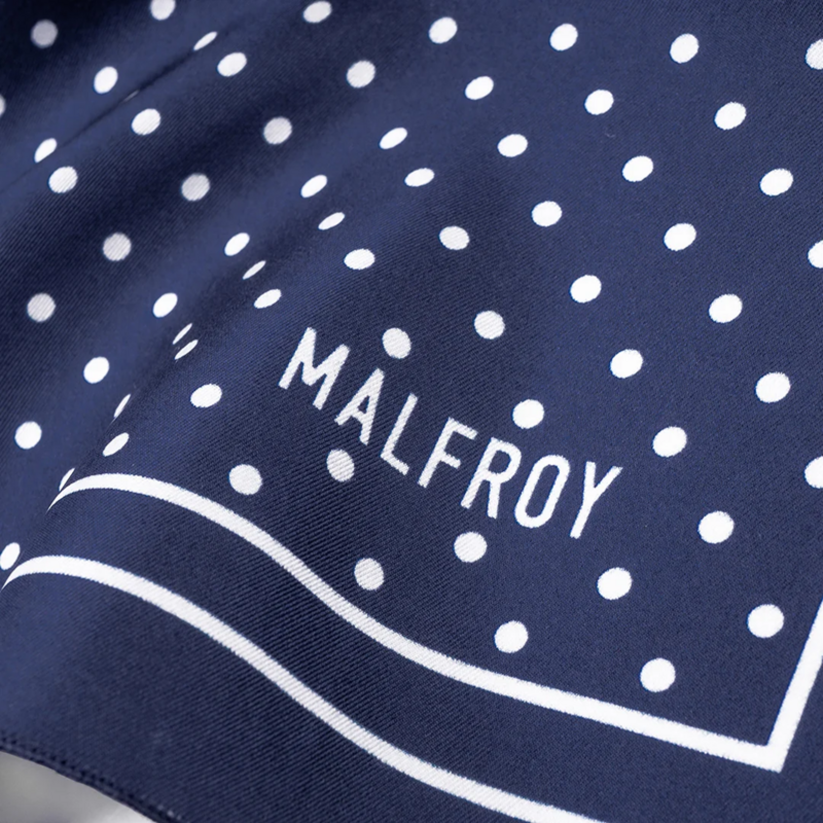 Carré de soie 67 - Pois – Bleu marine