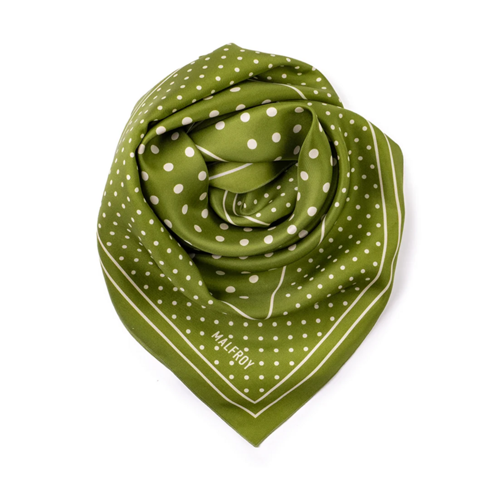 Carré de soie 67 - Pois – Vert