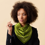 Carré de soie 67 - Pois – Vert