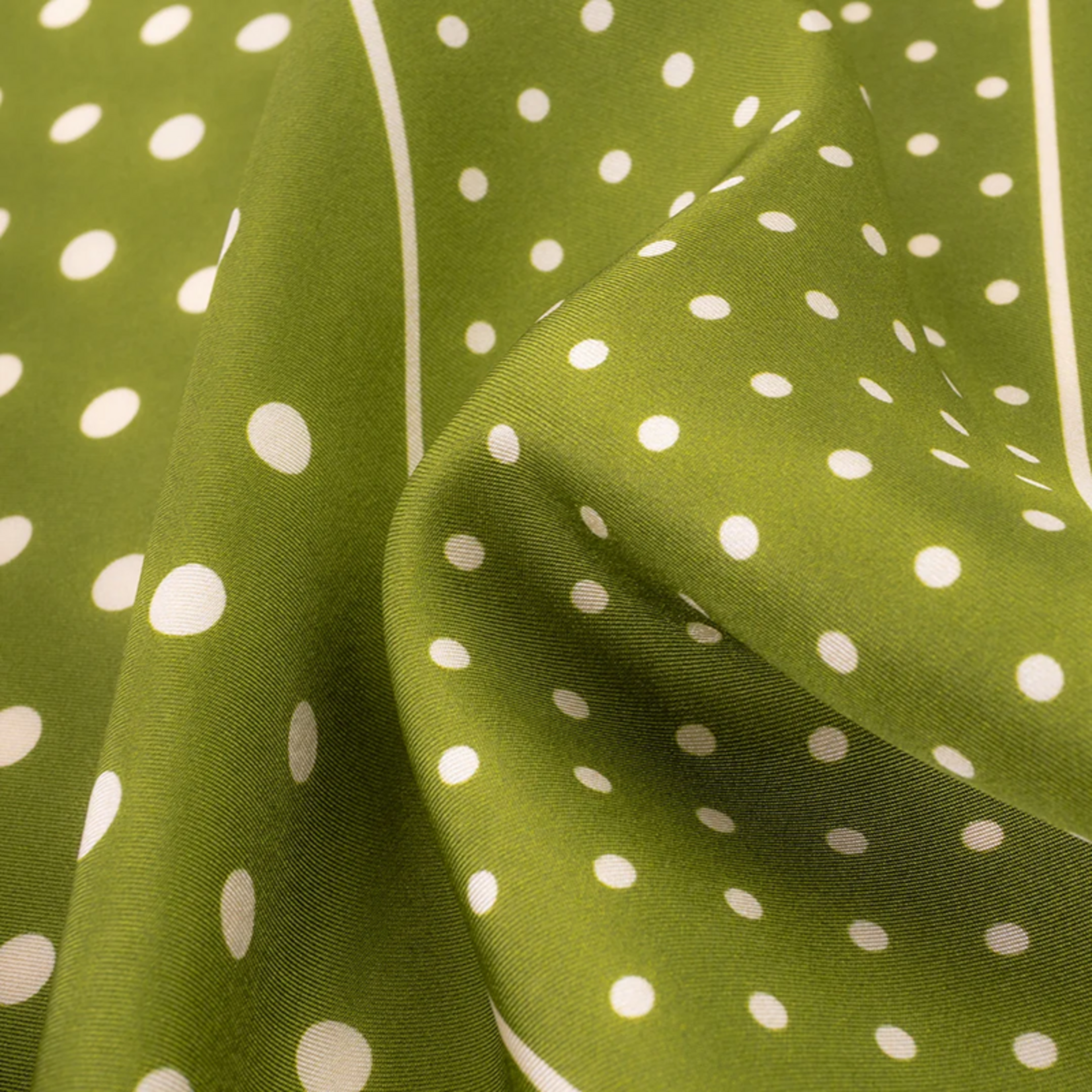 Carré de soie 67 - Pois – Vert