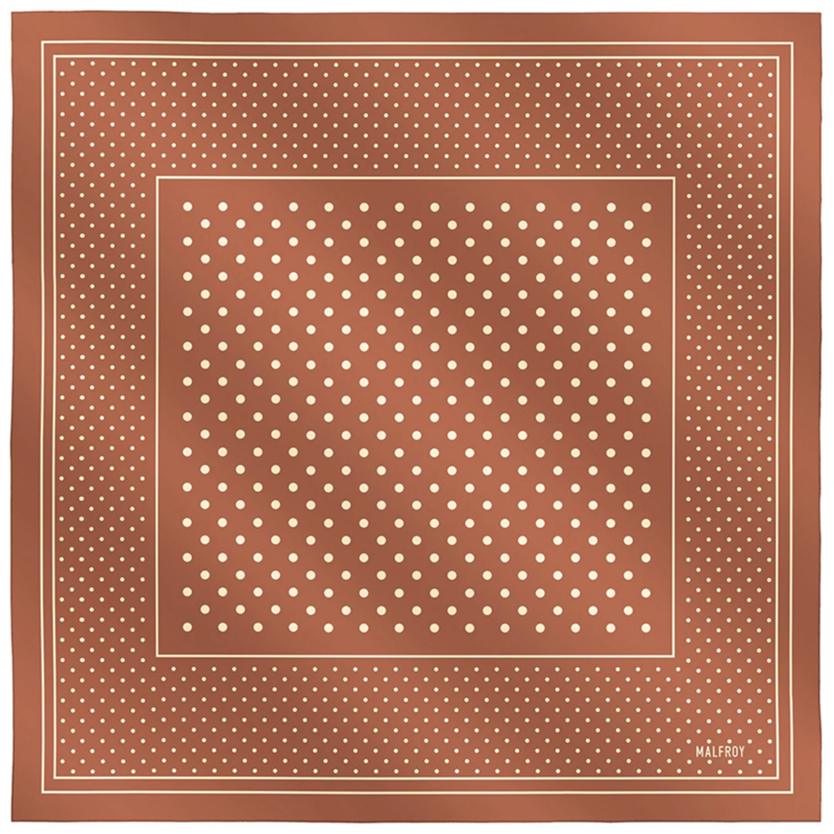 Carré de soie 67 - Pois – Marron