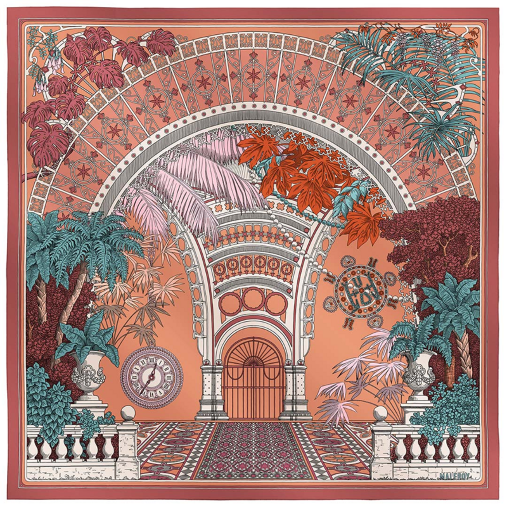 Carré de soie 67 - La belle époque – Orange