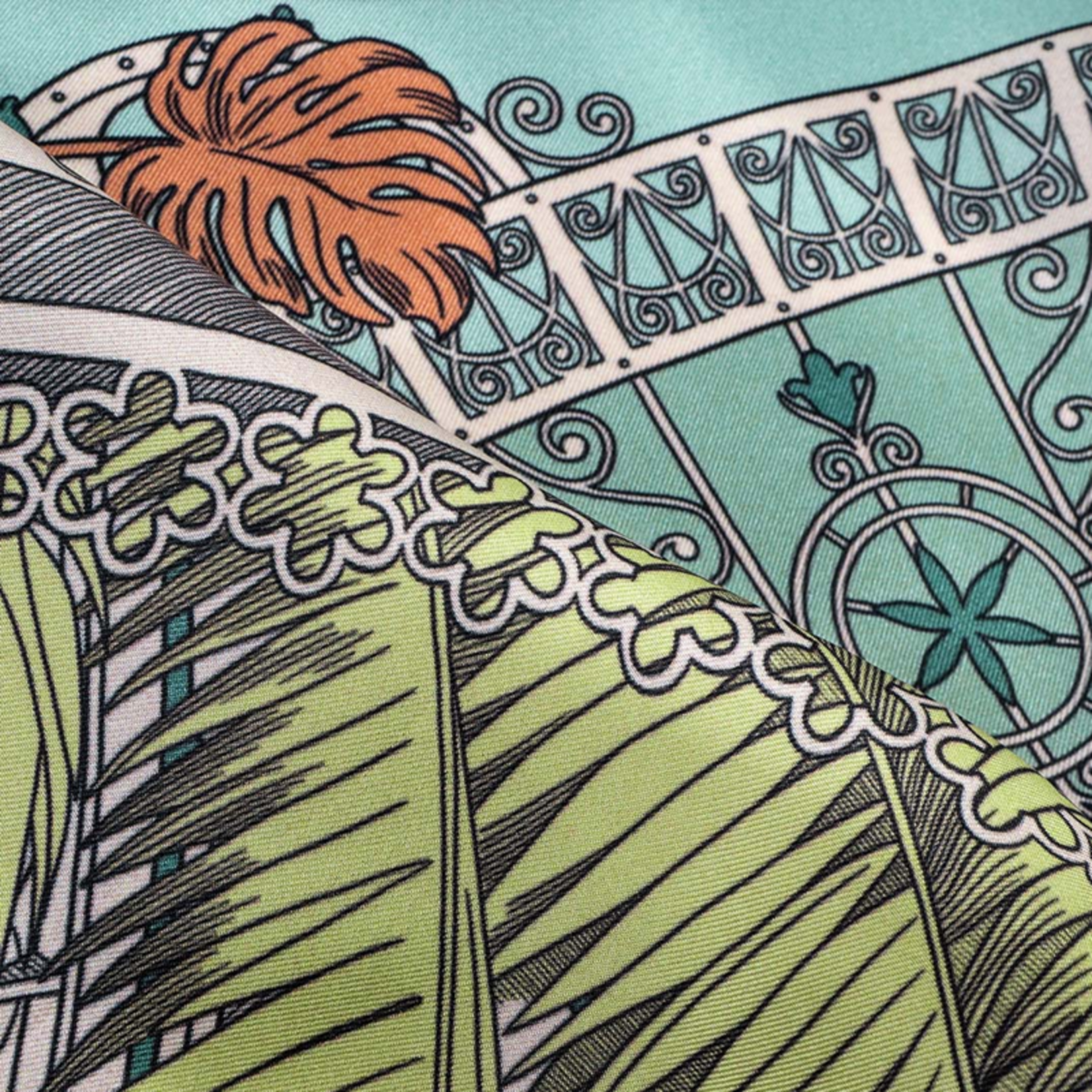 Carré de soie 67 - La belle époque – Vert